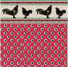 Dollhouse Miniature 1/2In Scale Wallpaper: Rooster